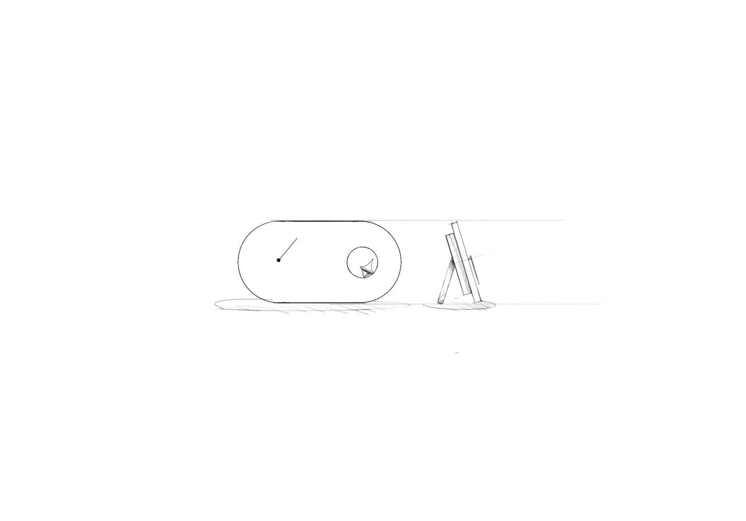 时钟，简约，设计，艺术，概念化，