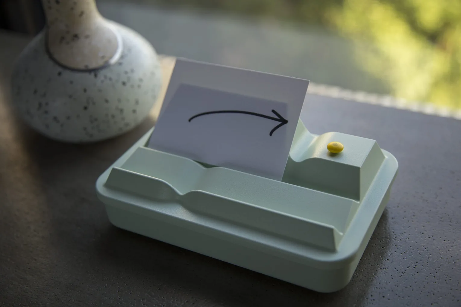 VALLEY landscape organizing box holds phone, cards and glass