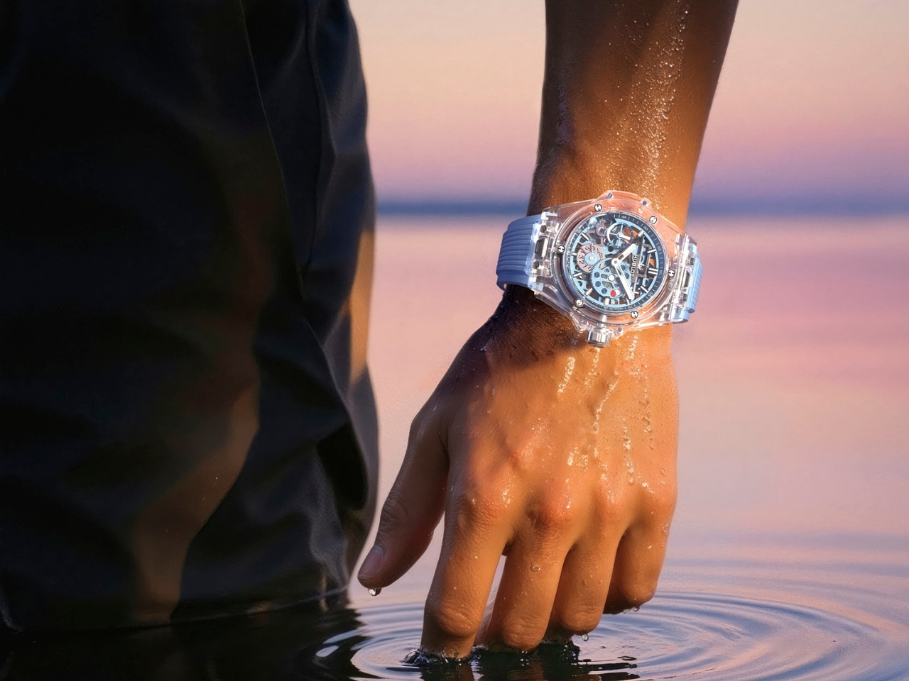 HUBLOT，蓝宝石表壳，Meca-10，镂空腕表，工业机械美学，