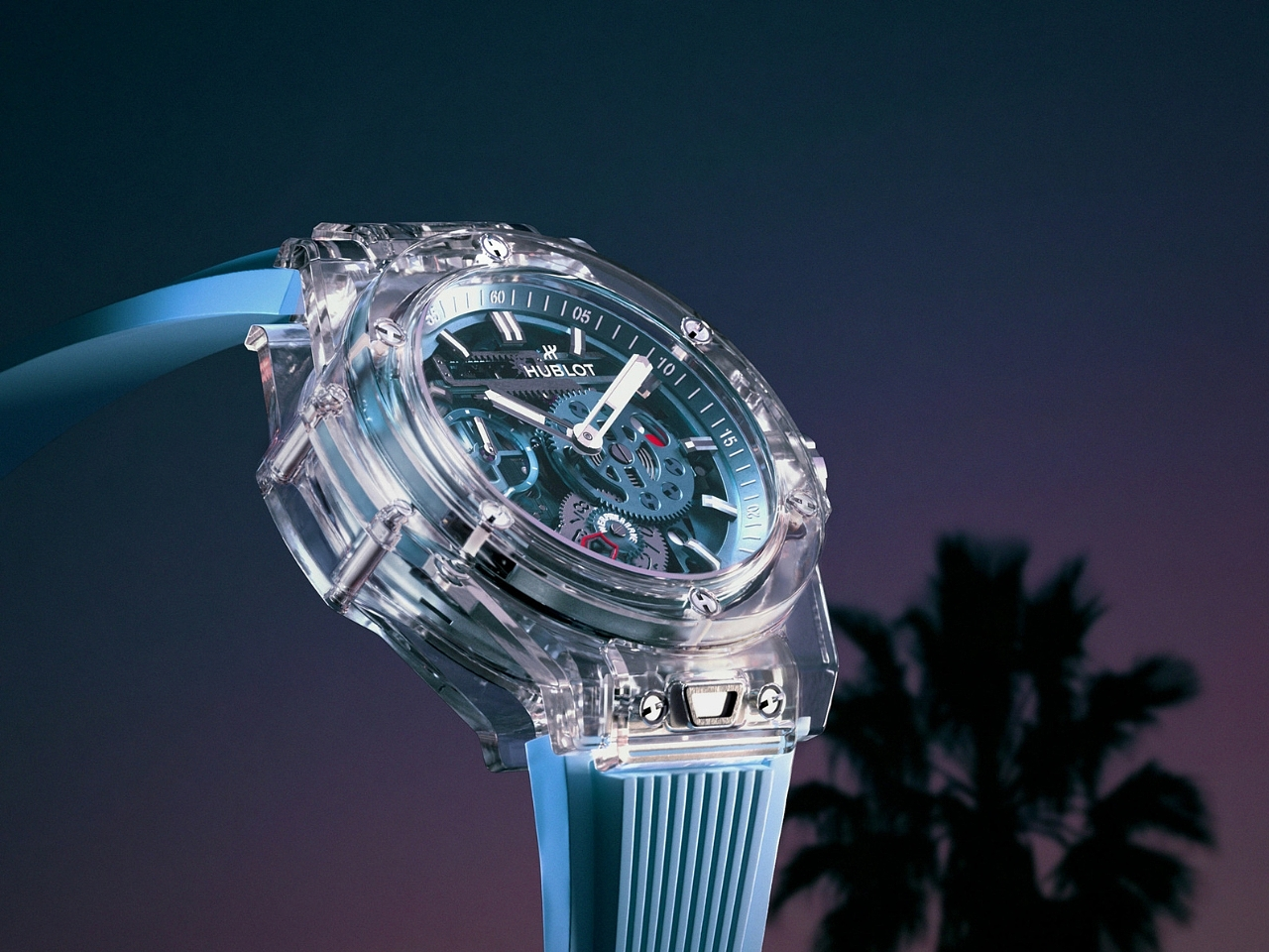 HUBLOT，蓝宝石表壳，Meca-10，镂空腕表，工业机械美学，