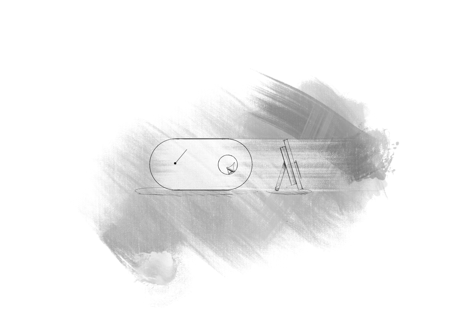 时钟，简约，设计，艺术，概念化，
