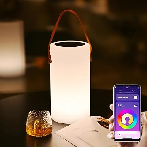 Solar Table Lamp, Portable Lamp for Outdoor/Indoor, Smart Ou