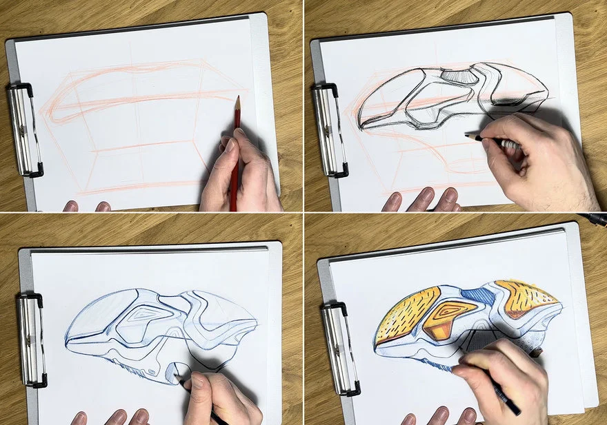 Footwear Design Sketch Tutorial: How To Draw A Shoe From An
