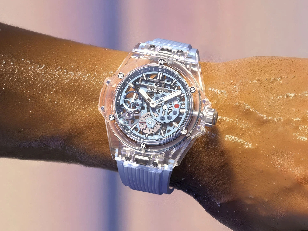 HUBLOT，蓝宝石表壳，Meca-10，镂空腕表，工业机械美学，