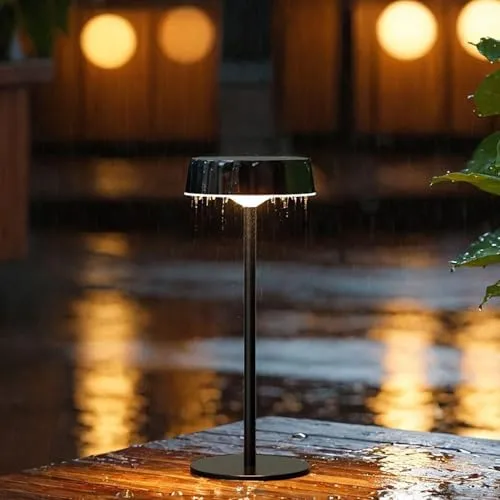 Outdoor Solar Waterproof Table Lamp for Patio, Small Cordles