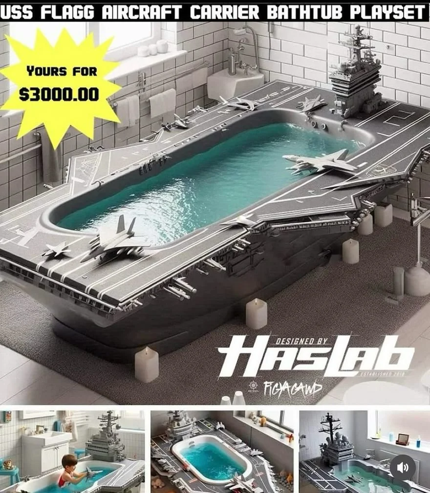 The G.I. Joe Aircraft Carrier Bathtub - Core77