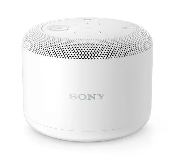 the sony home speaker is shown in white