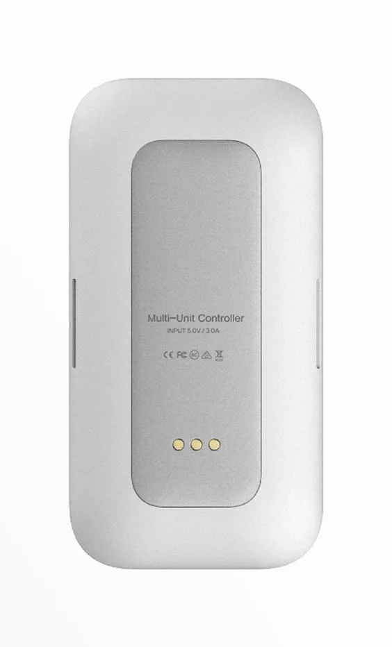 an electronic device with two buttons on the front and one b